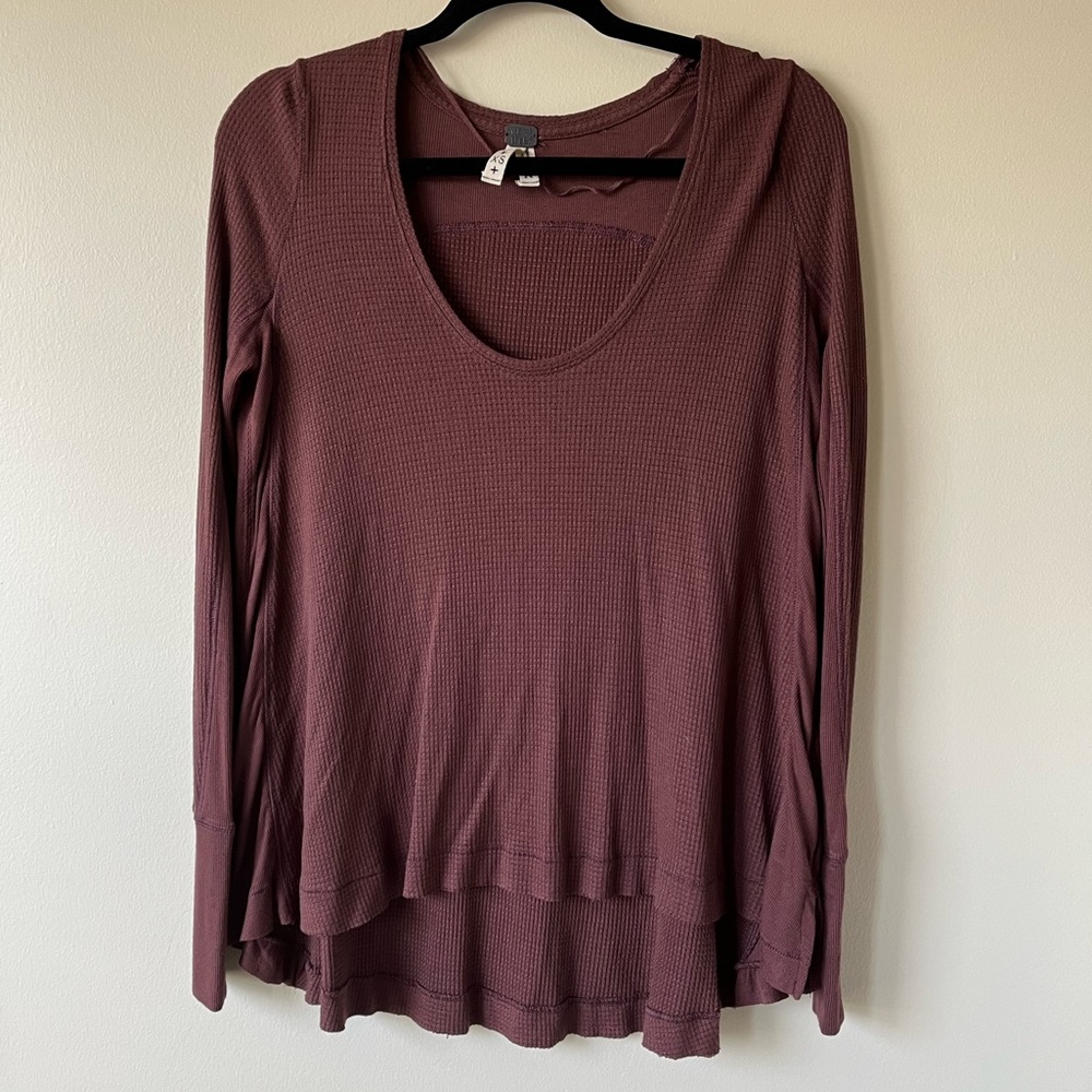 Free People Brown Shirt Size XS
